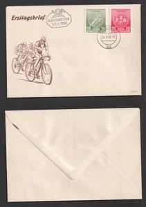 1956 DDR Germany Cycle Race FDC. Berlin First Day Cover - Picture 1 of 3