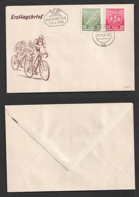 1956 DDR Germany Cycle Race FDC. Berlin First Day Cover - Image 1 of 3
