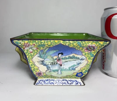 Antigua maceta cantón esmaltada china Foto 1 de 4