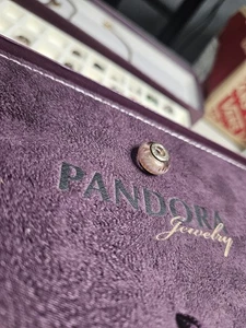 Pandora Retired Rosa Murano Glas Sterlingsilber Zick-Zack Bead - Bild 1 von 3