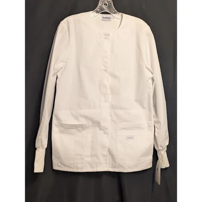 Landau, Maternity XS 4 pocket front snap closure warm-up scrub jacket - Image 1 of 4