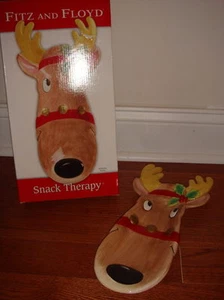 Fitz and Floyd Rentier Servierteller Weihnachten Neu im Karton Keramik - Bild 1 von 1