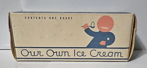 Vintage Our Own Empty Ice Cream Box - New Old Stock - Picture 1 of 6