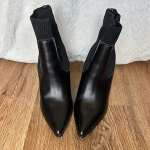 Steve Madden Hollis sock bootie leather boot 8M - Picture 1 of 8
