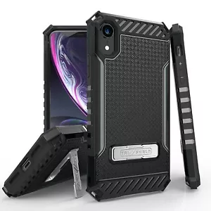 Funda protectora minimalista protectora Tri Shield resistente para iPhone XR / Negra - Imagen 1 de 7