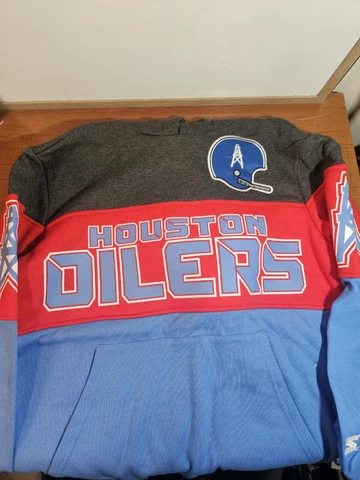 Houston Oilers Starter Extreme Fireballer Throwback Pullover Size Medium Cover