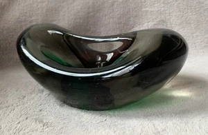Vintage Murano Heavy Glass Decorative Bowl ~ Mid Century Modern - Picture 1 of 8