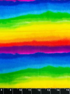 Tina Scrap 9"x21" Stripe Horizon Rainbow Landscape Lines Colorful Cotton Fabirc - Picture 1 of 1