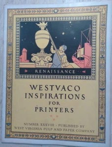 c1920s Westvaco Inspirations for Printers No 38 Design Book Renaissance Sanford - Foto 1 di 9