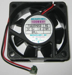 Mechatronics 60 mm Axial Fan w/ Plug - 5 V - 17 CFM - 28 dBA - 3300 RPM - F6025M - Afbeelding 1 van 6