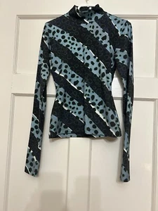 House of Holland Stripe Cheetah Roll Neck - Picture 1 of 4