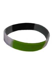 Agender Bracelet Silicone / Armband schmal Pride Gay-Pride Rainbow Regenbogen - Bild 1 von 1