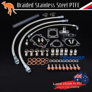 Turbo Oil Water Line Install Kit For Nissan SR20DET S13 S14 S15 w/ Stock T25 T28 - Picture 1 of 11