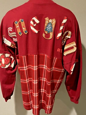 Disneyland Resort Christmas Spirit Jersey Holiday Treats XXL 2X Snacks Red Plaid - Image 1 of 4