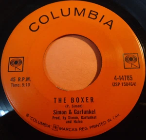 SIMON & GARFUNKEL ~ The Boxer / Baby Driver ~ Disco de 45 rpm en Canadá - Imagen 1 de 2