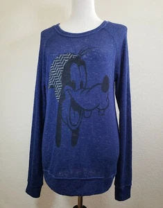 DISNEY PARKS Sweatshirt Damen M blau GOOFY leicht transparent Pullover L/S bequem - Bild 1 von 12