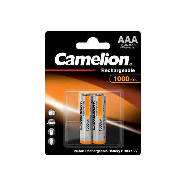 Camelion 1000mAh NiMH HR03 1,2V Akku - 2 Stück