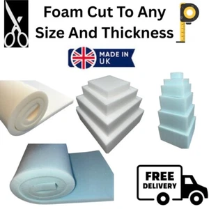 Upholstery Foam Memory Foam- Cut To Size High & Medium Density Pad Cushions Seat - Picture 1 of 9