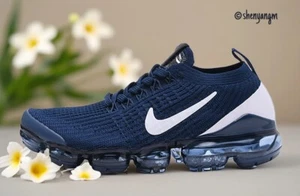 Nike Air VaporMax Flyknit 3 Blue White Men’s Size 7-11  Sneaker Running Shoes - Picture 1 of 7