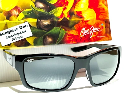 NUEVAS Gafas de Sol Maui Jim MANGROVES Negro y Gris POLARIZADAS Gris Neutro VIDRIO 604-02 Foto 1 de 4