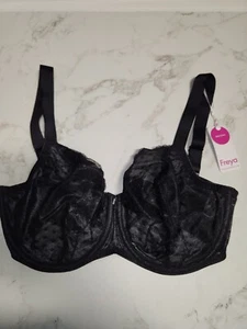 Freya by Wacoal Signature Bra Size 32L Black Underwired Lace 400506 NEW #B38 - Picture 1 of 3