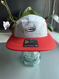 Nike Air Max AW84 Aerobill 5 Panel Hat Cap Strapback White Red Grey Vintage Y2K - Picture 1 of 7