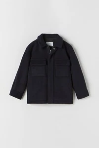 ZARA KIDS BOY WOOL BLEND COAT 5854/753 SZ 11-12 - Picture 1 of 3