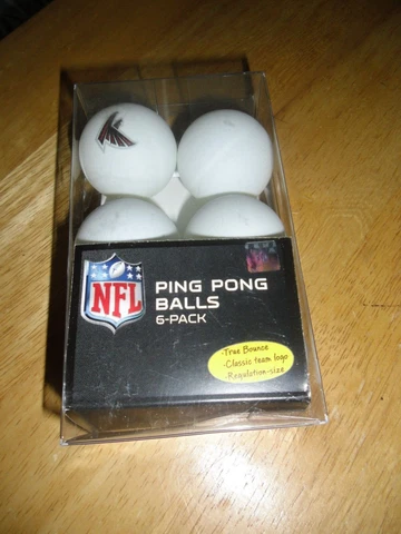 NFL Atlanta Falcons Ping Pong Balls - 6 Pack, New - FREE SHIPPING Cover