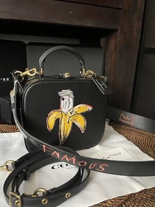 COACH X Jean-Michel Basquiat Worhol Banana Lunch Box & FAMOUS Novelty Strap NWT! - Picture 1 of 12