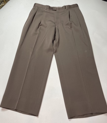 Pantaloni eleganti vintage Burberry’s uomo 36 x 27 5 marroni firmati Saks pantaloni