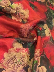 2yd 100% gambiered Silk Fabric plant dyeing skin Nourishing medium weight - Picture 1 of 8