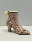 Avon 2000 Victorian Accessory Christmas Ornament Pink Boot 3” Vintage