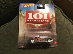 Hot Wheels Premium Disney 101 Dalmations Cruella De Vil Real Riders Metal/Metal - Picture 1 of 3