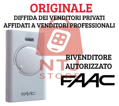 Telecomando ORIGINALE FAAC XT2 433 SLH LR master 2 tasti bianco 433,92MHz - Immagine 1 di 3