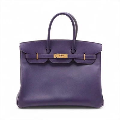 Accesorios de metal dorado Hermès Birkin 35 Le Tournay Veau Epsom Cassis □N:2010 Foto 1 de 4