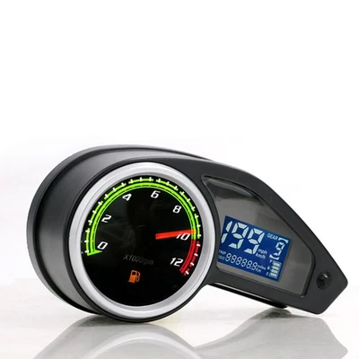 Medidor de Combustible Moto Velocímetro Tacómetro LCD Digital Odómetro Foto 1 de 4