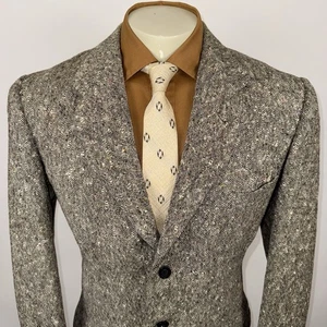 Vintage 40er 50er Sakko Blazer Anzug Sport Mantel Tweed Wolle Graham Bros Dublin Herren 42 - Bild 1 von 19