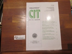 CIT journal of computing and Information technology, September 2008, Volume 16,  - Picture 1 of 1