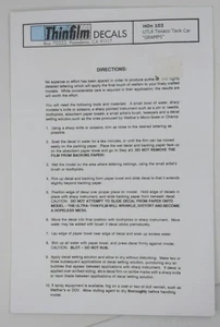 Thinfilm Decals 103 HOn UTLX Texaco Tank Car "Gramps" Decals - Picture 1 of 2