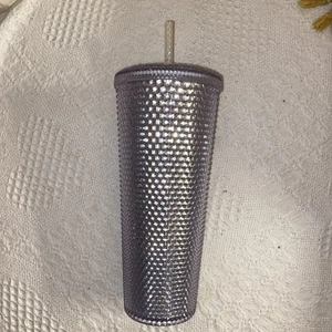 Starbucks 24 Oz Tumbler Silber Rautenmuster Neu - Bild 1 von 5