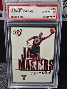 1997 UD3 Jam Masters MICHAEL JORDAN #15 PSA 10 GEM MINT - Bild 1 von 2