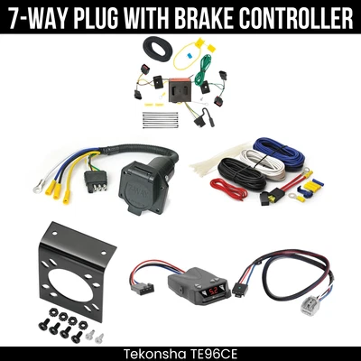 Arnés de cableado de remolque de 7 vías Tekonha + control de freno para Dodge Durango 11-13 Foto 1 de 4