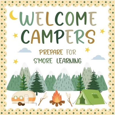 62pcs Camping Bulletin Board Decorations Sets, Camping Classroom Decor Theme ... - Image 1 of 4