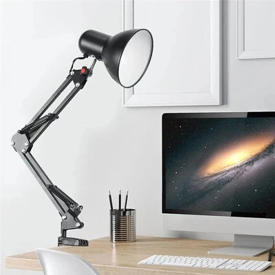 Lamp Desk Architect Arm Swing Adjustable Light Table Task Clamp Black Metal - Image 1 of 4