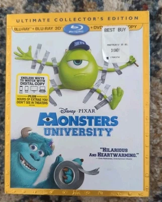 Monsters University (3D Blu-Ray/DVD) w/ Slip Ultimate Collector's Edition NEW - Image 1 of 3