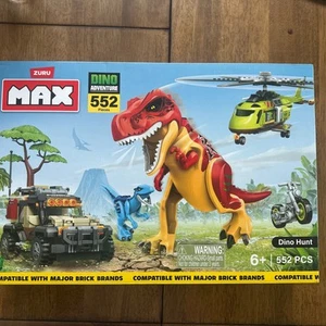 Zuru Max Dino Adventure Dino Hunt 552pc Dinosaur Building Brick Set NOS 2023 - Picture 1 of 3