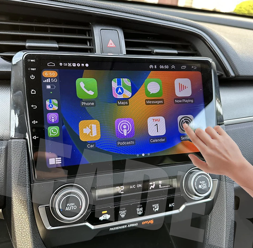 64G Carplay For 2016-2020 Honda Civic Car Stereo Radio GPS WIFI Android 13 - Image 1 of 4