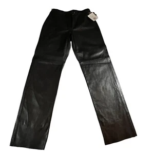 JLC New York Womens 100% 10 Leather Black Pants NO POCKETS Vintage - Picture 1 of 13