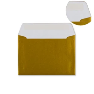 Sobres metálicos dorados C5 pelados y sellados para tarjetas de felicitación A5 invitación artesanías - Imagen 1 de 2