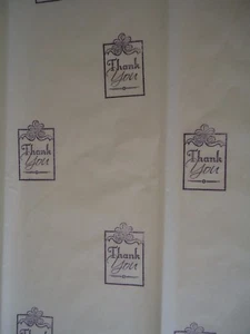 GRAZIE CARTA VELINA timbrata a mano Gr8 per regalo SPEDIZIONE GRATUITA - Foto 1 di 2